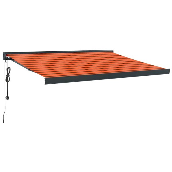 Tenda Retrattile Arancione Marrone 3x2,5 M Tessuto E Alluminio - Image 2
