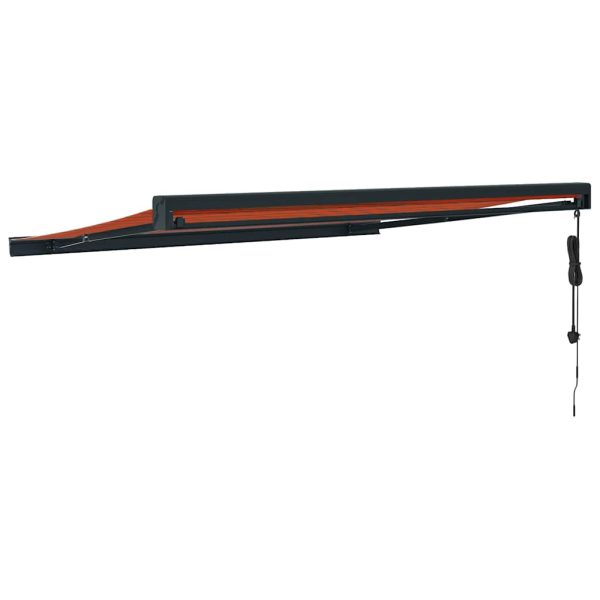 Tenda Retrattile Arancione Marrone 3x2,5 M Tessuto E Alluminio - Image 5