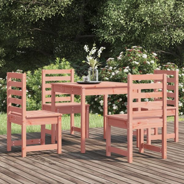 Set Da Pranzo Per Giardino 5 Pz In Legno Massello Di Douglas