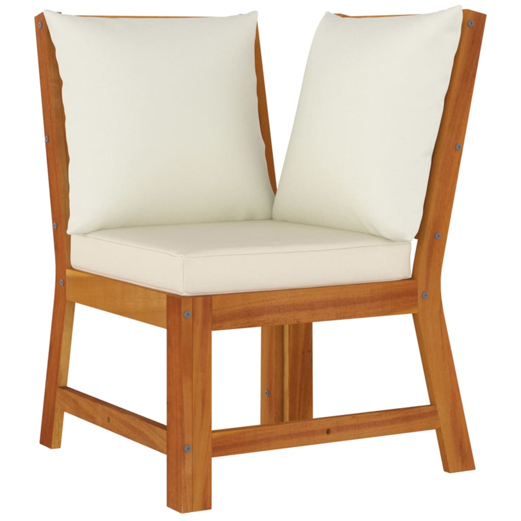 Set Da Pranzo Da Giardino 6pz Con Cuscini Legno Massello Acacia - Image 6