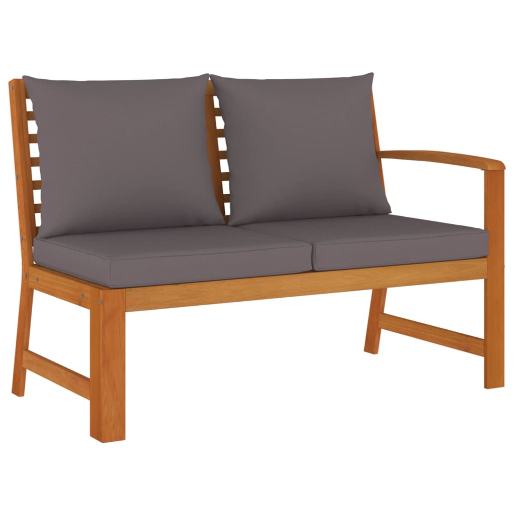 Set Da Pranzo Giardino 5pz Con Cuscini Legno Massello Di Acacia - Image 5