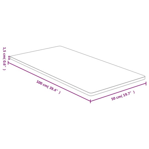Piano Del Tavolo 50x100x1,5 Cm In Bambù - Image 4