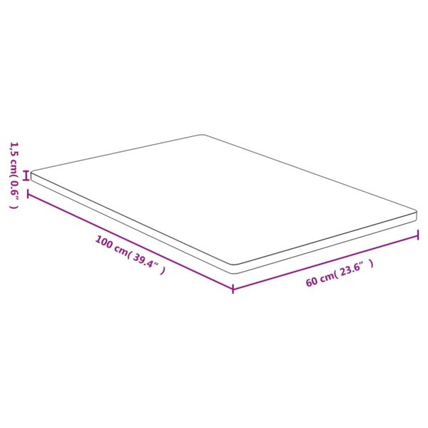 Piano Del Tavolo 60x100x1,5 Cm In Bambù - Image 4