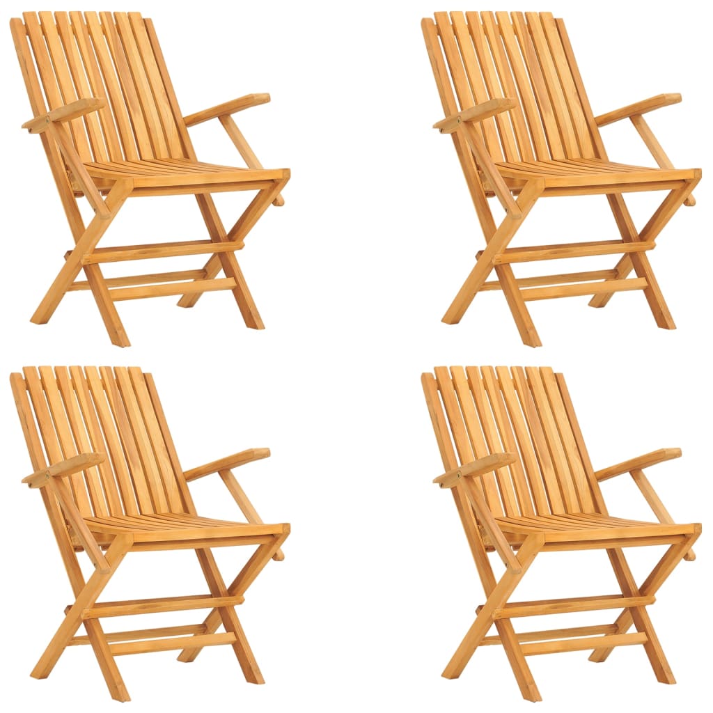 Set Da Pranzo Per Giardino 5 Pz In Legno Massello Di Teak - Image 3