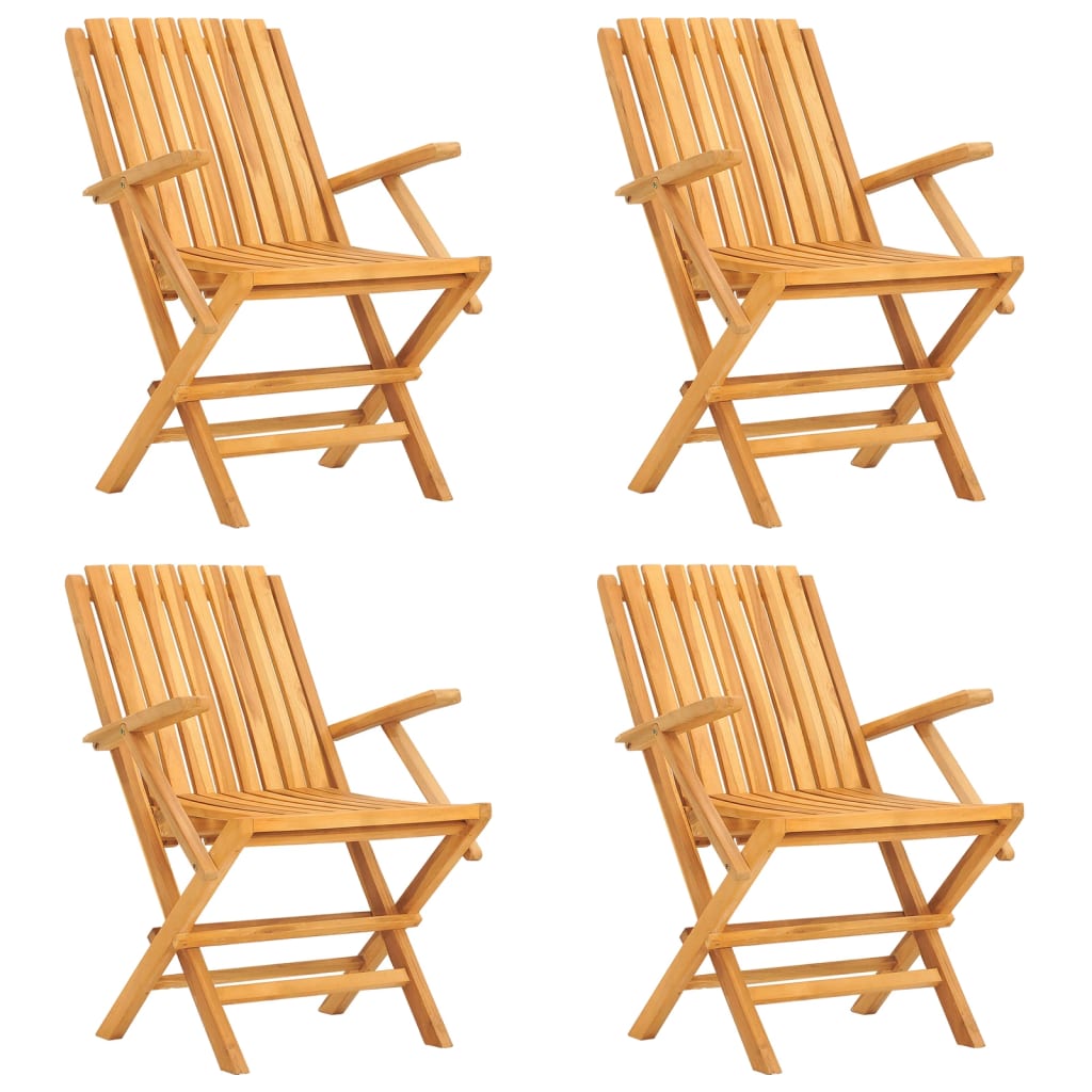 Set Da Pranzo Per Giardino 5 Pz In Legno Massello Di Teak - Image 3