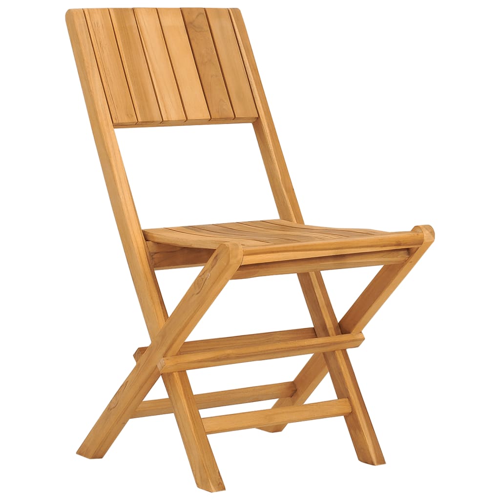 Sedie Da Giardino Pieghevoli 4pz 47x61x90cm Legno Massello Teak - Image 3