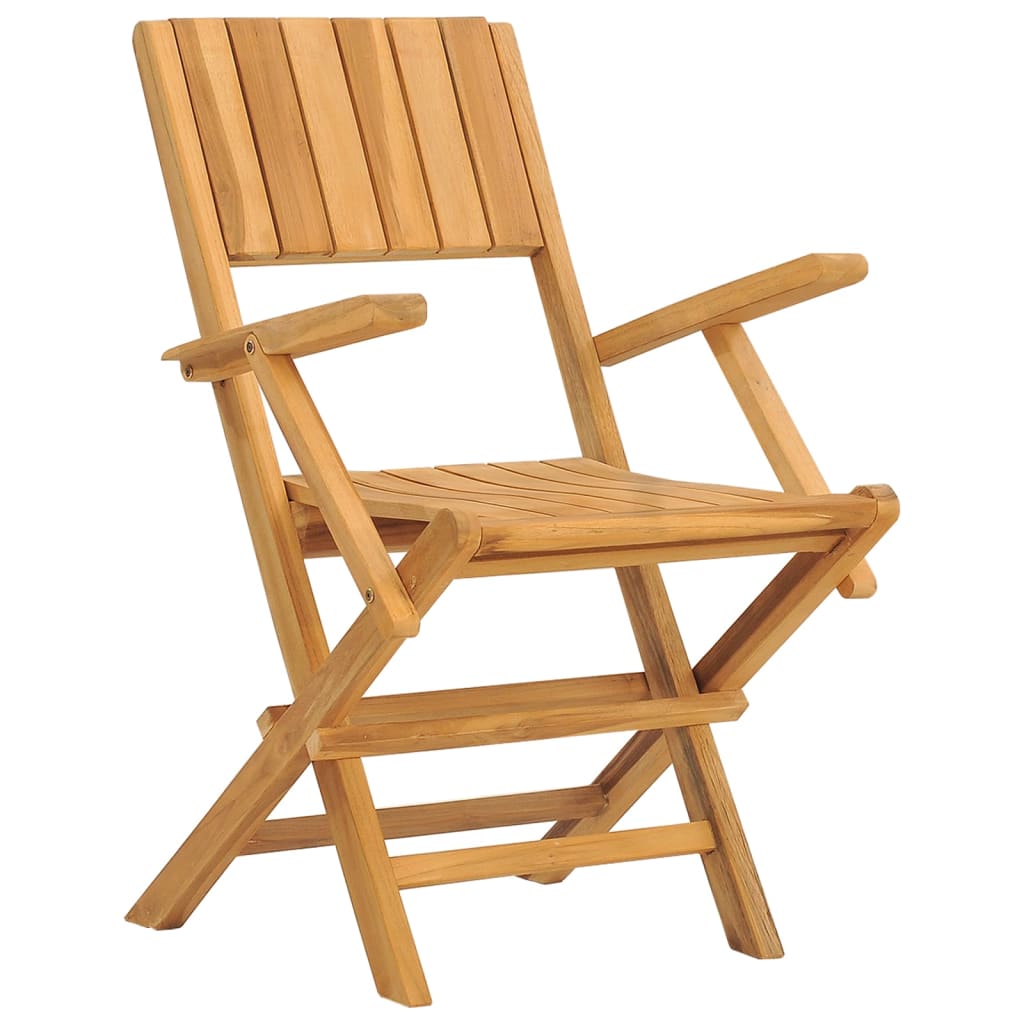 Sedie Da Giardino Pieghevoli 8pz 55x61x90cm Legno Massello Teak - Image 3