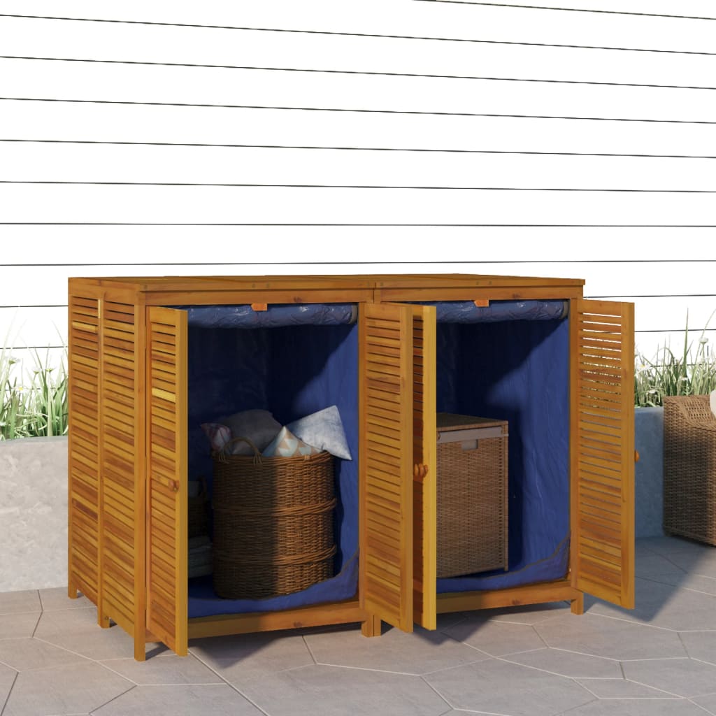 Contenitore Da Giardino 140x87x104 Cm Legno Massello Di Acacia