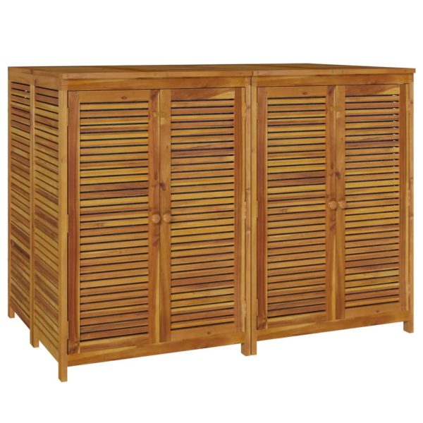 Contenitore Da Giardino 140x87x104 Cm Legno Massello Di Acacia - Image 3