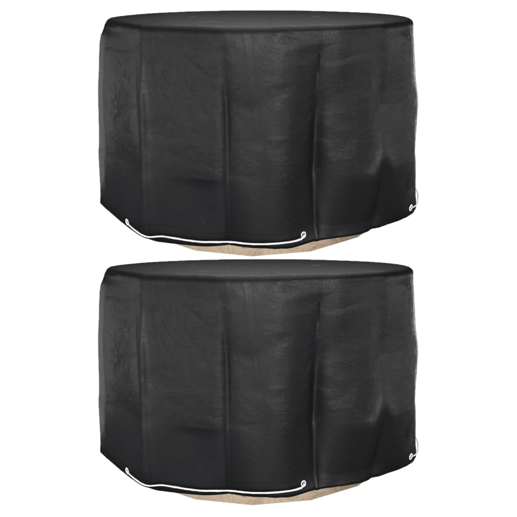 Coperture Mobili Da Giardino 2pz 6 Occhielli Ø125x75 Cm Rotonde