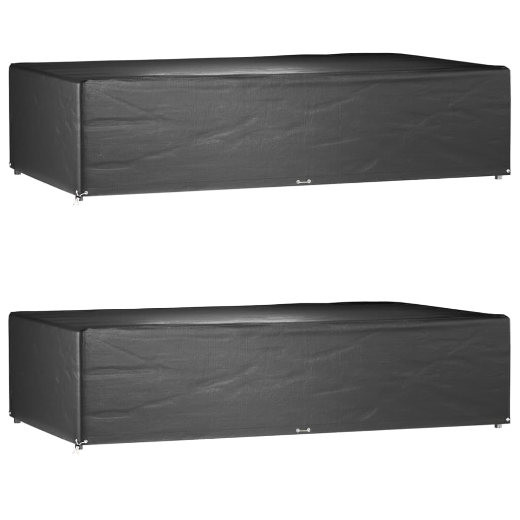 Copri Mobili Giardino 2pz 12 Occhielli 315x180x75cm Rettangolo