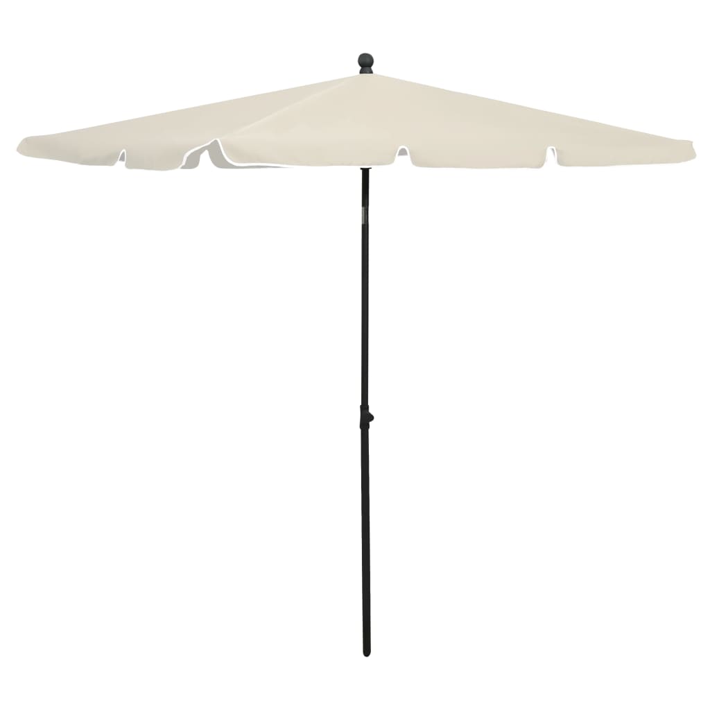 Ombrellone Da Giardino Con Palo 210x140 Cm Sabbia