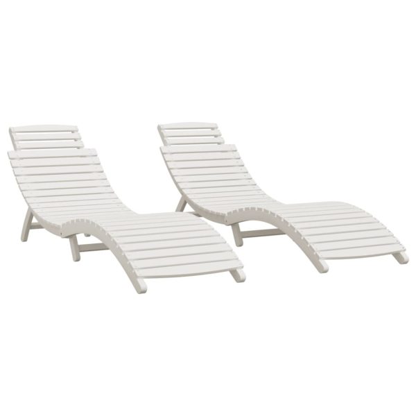 Lettini 2 Pz Bianchi 184x55x64 Cm Legno Massello Di Acacia - Image 3