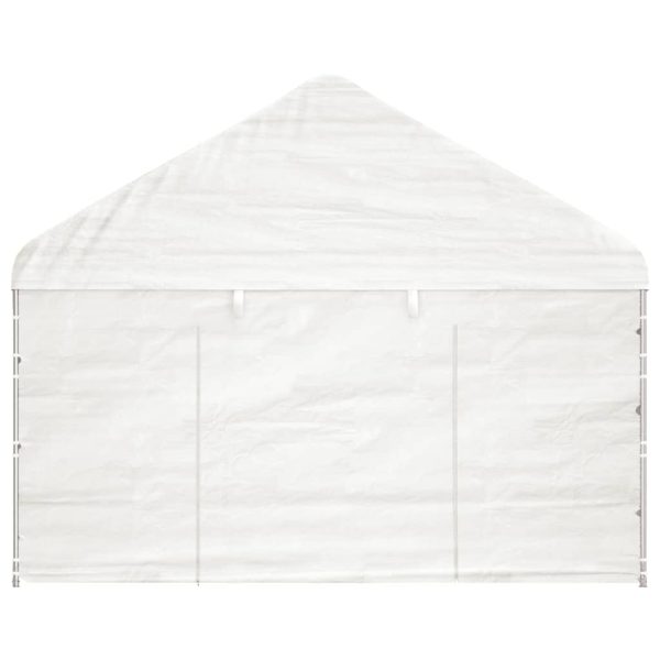 Gazebo Con Tetto Bianco 13,38x4,08x3,22 M In Polietilene - Image 4