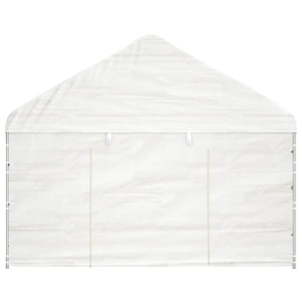 Gazebo Con Tetto Bianco 15,61x4,08x3,22 M In Polietilene - Image 4