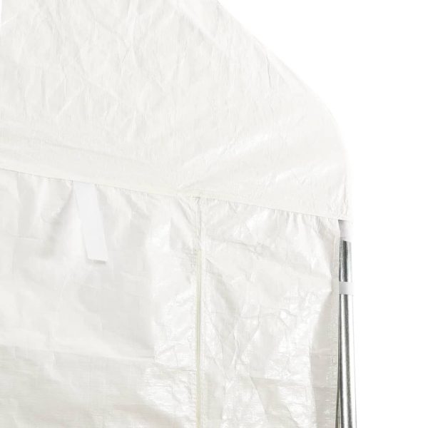 Gazebo Con Tetto Bianco 15,61x4,08x3,22 M In Polietilene - Image 5