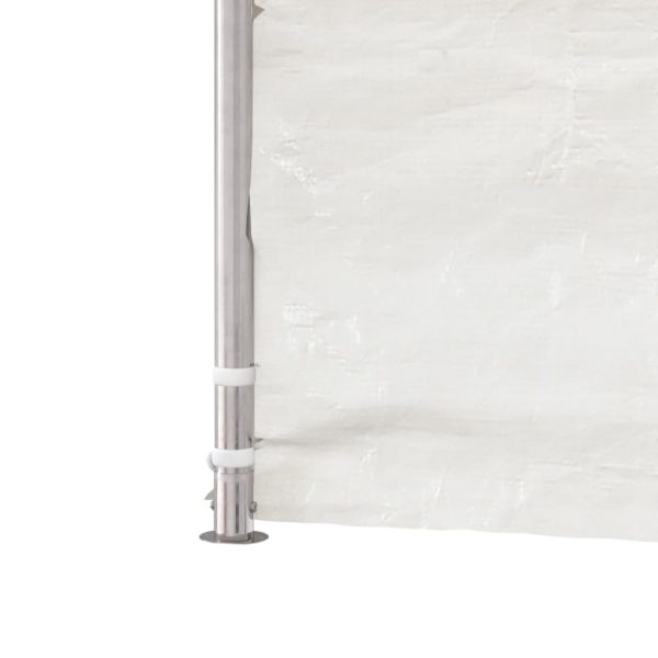 Gazebo Con Tetto Bianco 15,61x4,08x3,22 M In Polietilene - Image 6