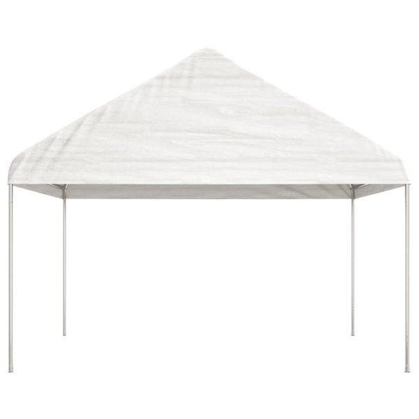 Gazebo Con Tetto Bianco 13,38x4,08x3,22 M In Polietilene - Image 3