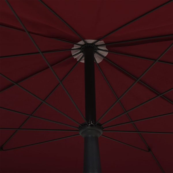 Ombrellone Da Giardino Con Palo 200x130 Cm Rosso Bordò - Image 5