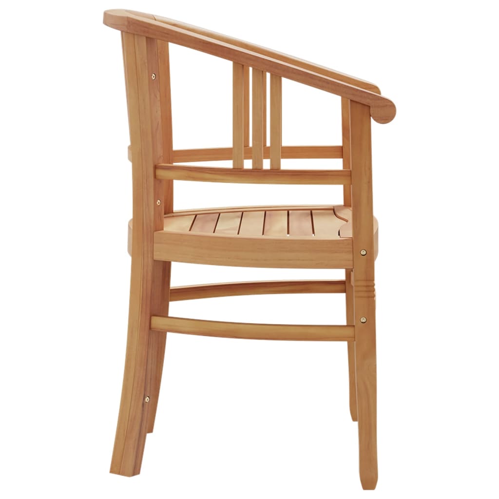 Set Da Pranzo Per Giardino 3 Pz In Legno Massello Di Teak - Image 6