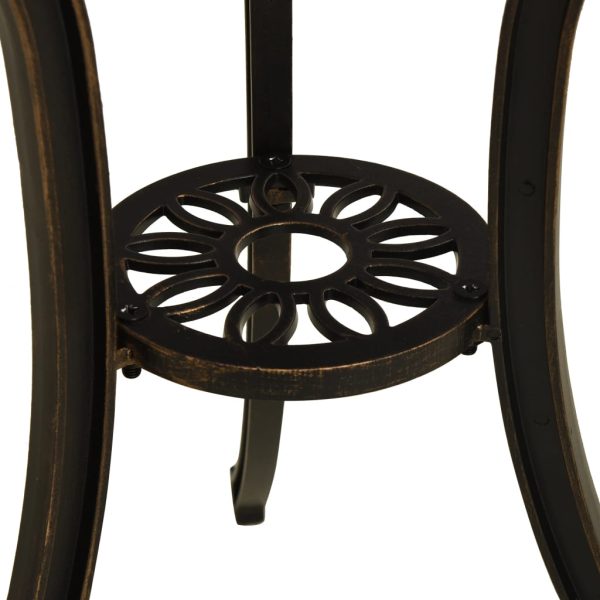 Tavolo Da Giardino Bronzo 62x62x65 Cm In Alluminio Pressofuso - Image 5