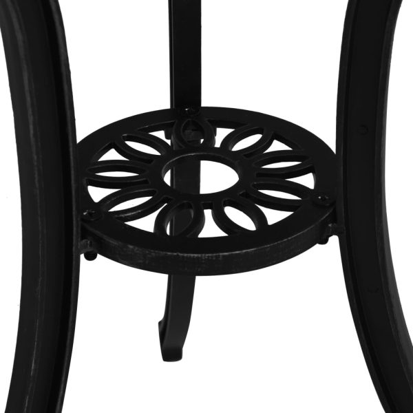 Tavolo Da Giardino Nero 62x62x65 Cm In Alluminio Pressofuso - Image 5