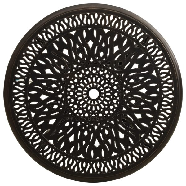 Tavolo Da Giardino Bronzo 90x90x74 Cm In Alluminio Pressofuso - Image 3