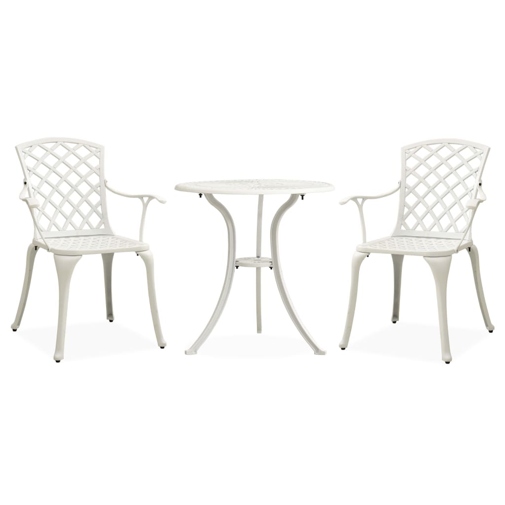 Set Da Bar 3 Pz In Alluminio Pressofuso Bianco