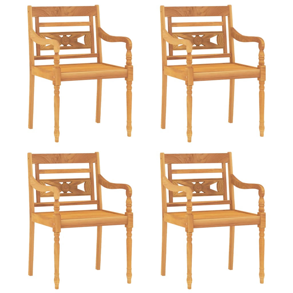 Set Da Pranzo Per Giardino 5 Pz In Legno Massello Di Teak - Image 3
