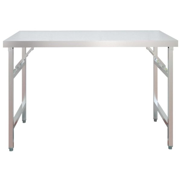 Tavolo Lavoro Cucina Con Ripiano 120x60x145 Cm Acciaio Inox - Image 5