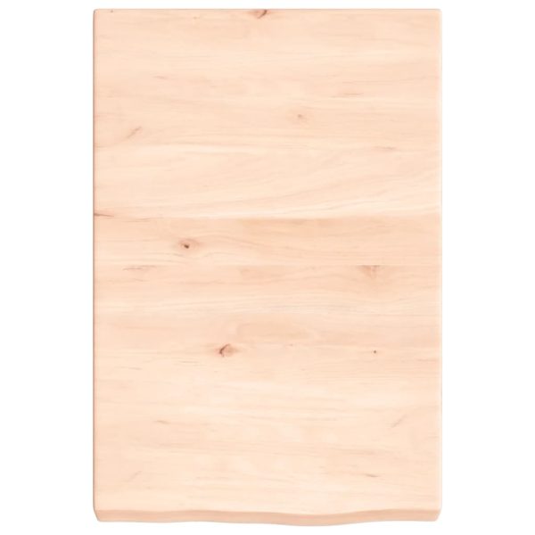 Piano Bagno 40x60x(2-6) Cm In Legno Massello Non Trattato - Image 3