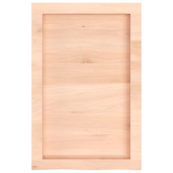 Piano Bagno 40x60x(2-6) Cm In Legno Massello Non Trattato - Image 4