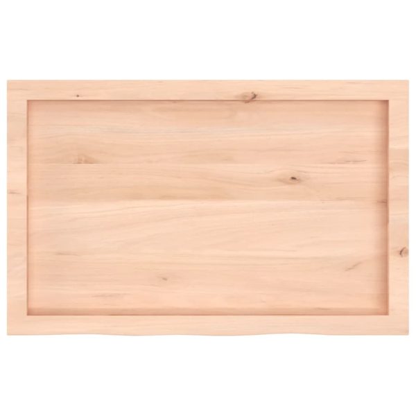 Piano Bagno 80x50x(2-4) Cm In Legno Massello Non Trattato - Image 4