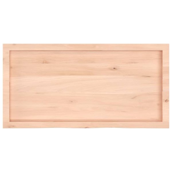 Piano Bagno 100x50x(2-4) Cm In Legno Massello Non Trattato - Image 4