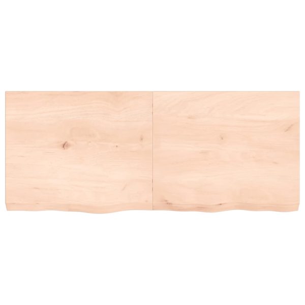 Piano Bagno 120x50x(2-6) Cm In Legno Massello Non Trattato - Image 3