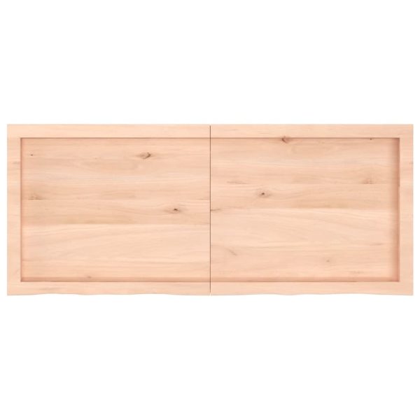 Piano Bagno 120x50x(2-6) Cm In Legno Massello Non Trattato - Image 4