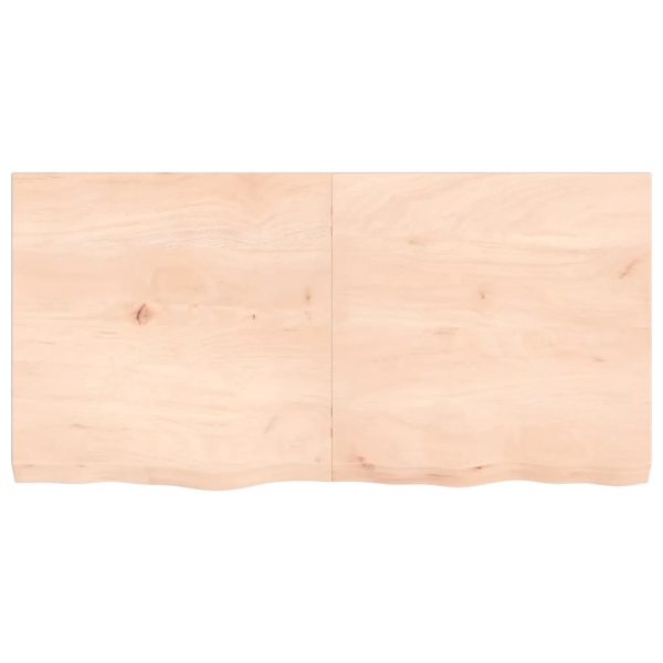 Piano Bagno 120x60x(2-6) Cm In Legno Massello Non Trattato - Image 3