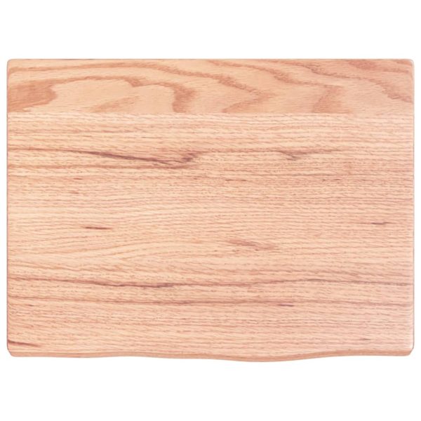 Piano Bagno Marrone Chiaro 40x30x2 Cm Legno Massello Trattato - Image 3