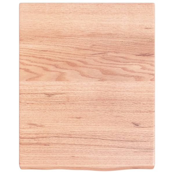 Piano Bagno Marrone 40x50x(2-4) Cm Legno Massello Trattato - Image 3