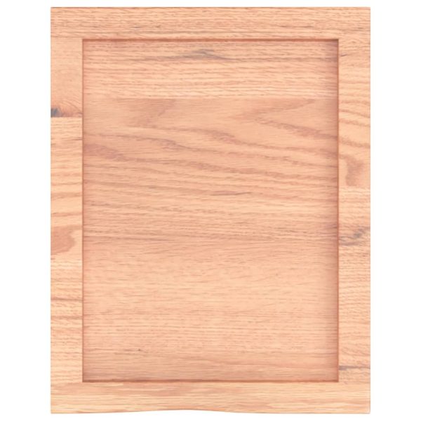 Piano Bagno Marrone 40x50x(2-4) Cm Legno Massello Trattato - Image 4