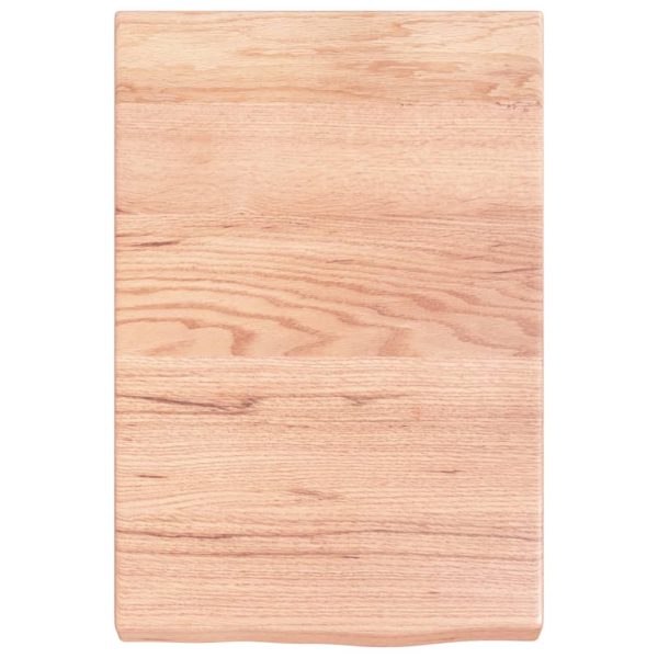 Piano Bagno Marrone 40x60x(2-6) Cm Legno Massello Trattato - Image 3