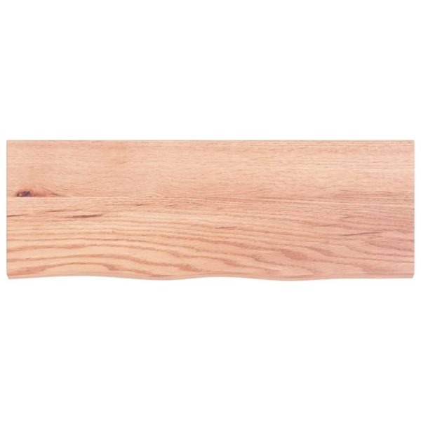Piano Bagno Marrone 80x30x(2-4) Cm Legno Massello Trattato - Image 3
