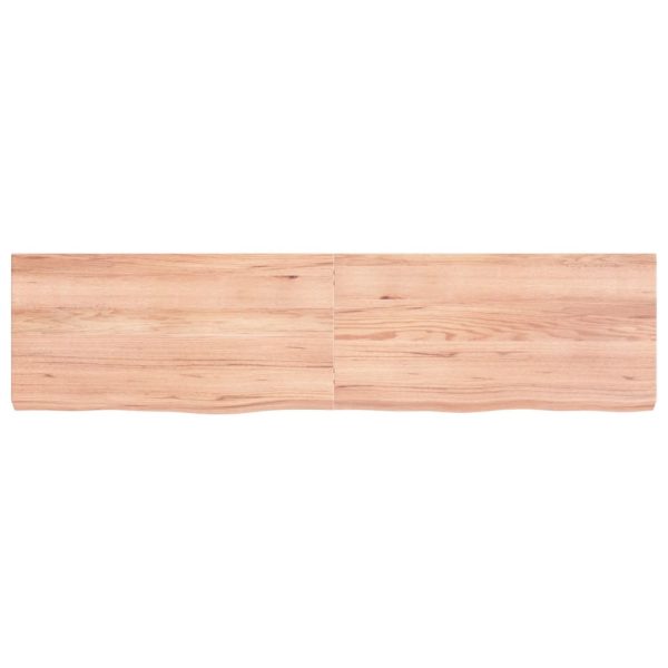 Piano Bagno Marrone 160x40x(2-6) Cm Legno Massello Trattato - Image 3