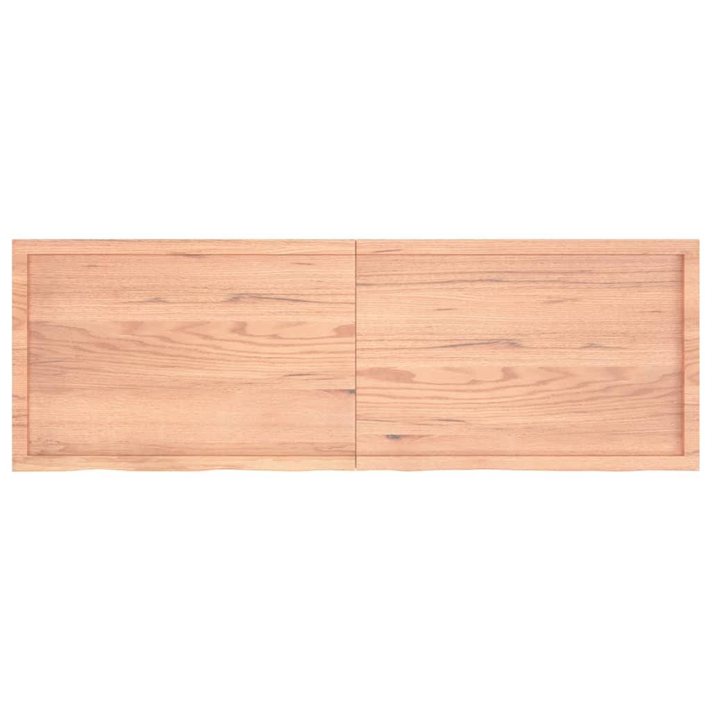 Piano Bagno Marrone 180x60x(2-6) Cm Legno Massello Trattato - Image 4