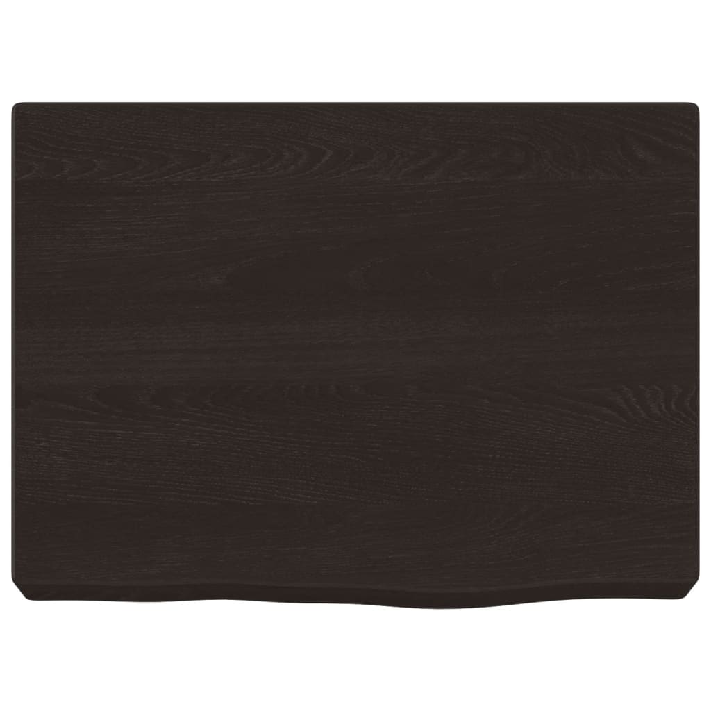 Piano Bagno Marrone Scuro 40x30x(2-6)cm Legno Massello Trattato - Image 3