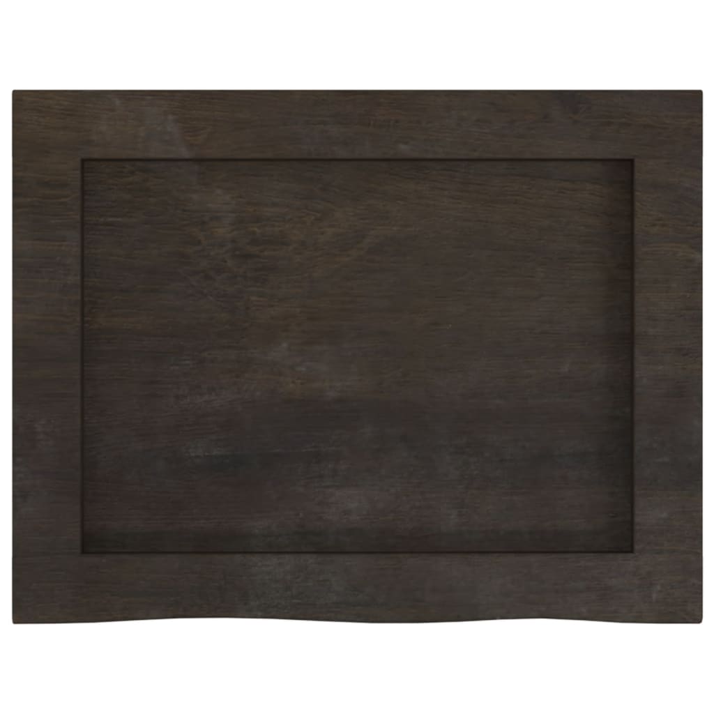 Piano Bagno Marrone Scuro 40x30x(2-6)cm Legno Massello Trattato - Image 4
