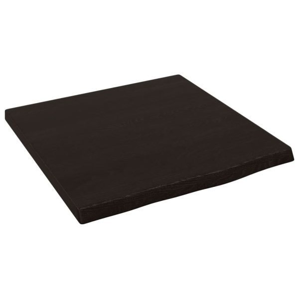 Piano Bagno Marrone Scuro 40x40x(2-4)cm Legno Massello Trattato - Image 2