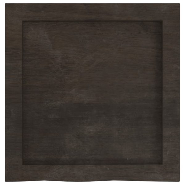 Piano Bagno Marrone Scuro 40x40x(2-4)cm Legno Massello Trattato - Image 4