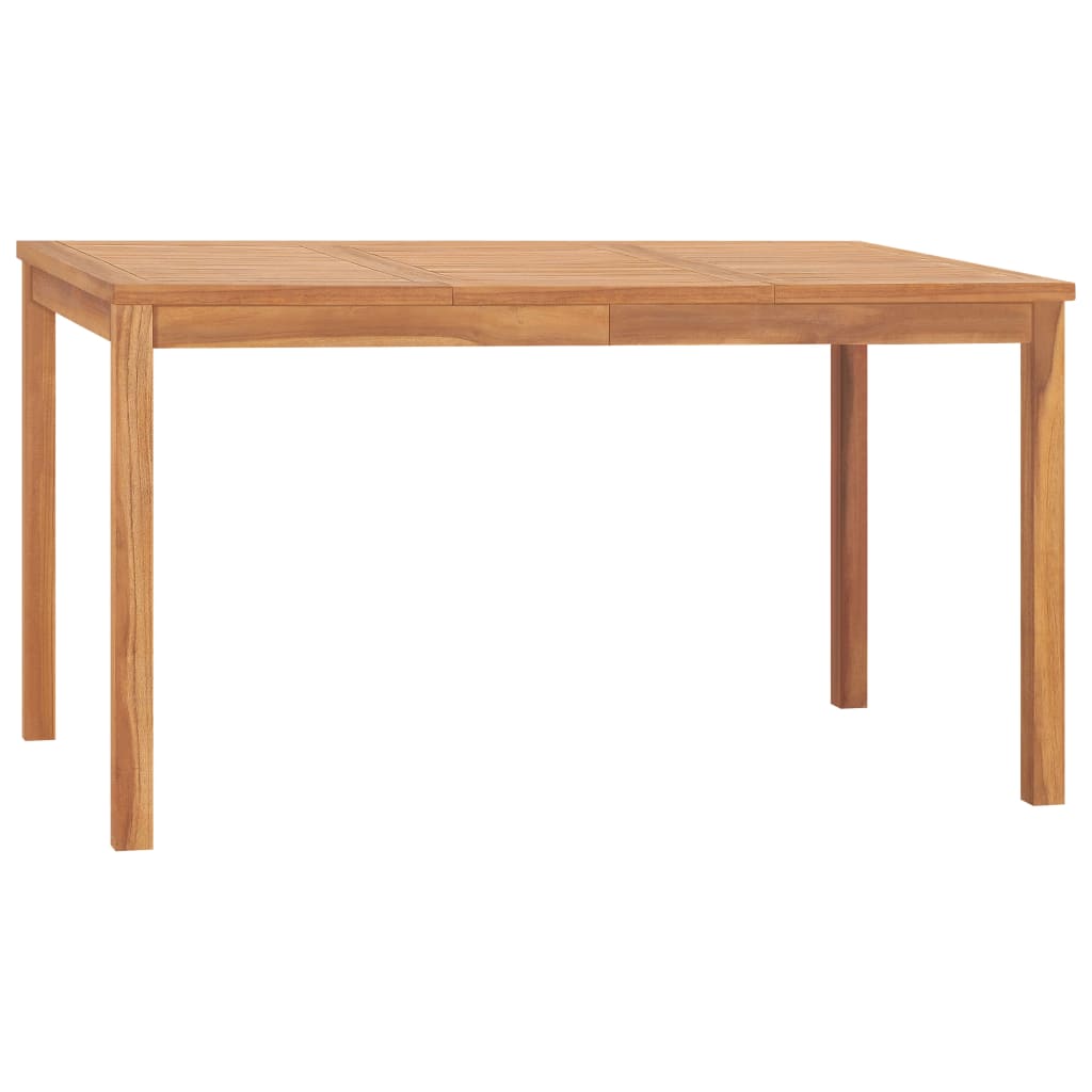 Tavolo Da Pranzo Da Giardino 140x80x77 Cm In Massello Di Teak