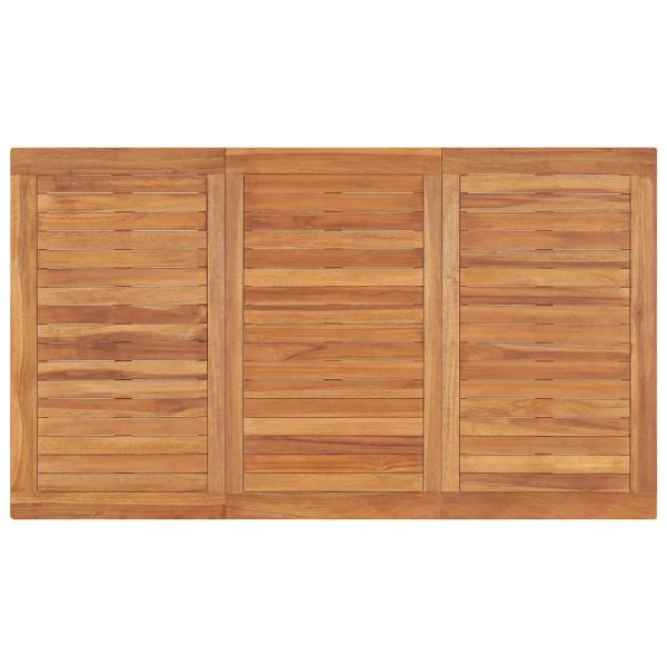 Tavolo Da Pranzo Da Giardino 140x80x77 Cm In Massello Di Teak - Image 4